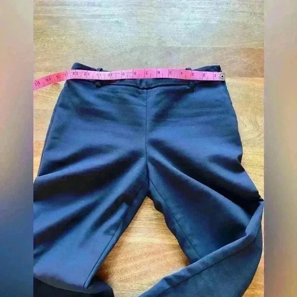 Zara Navy Blue Suit Pants | Mid Rise Trousers | Side Zipper | Size XS - Picture 8 of 10